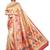 Beige woven silk blend saree with blouse