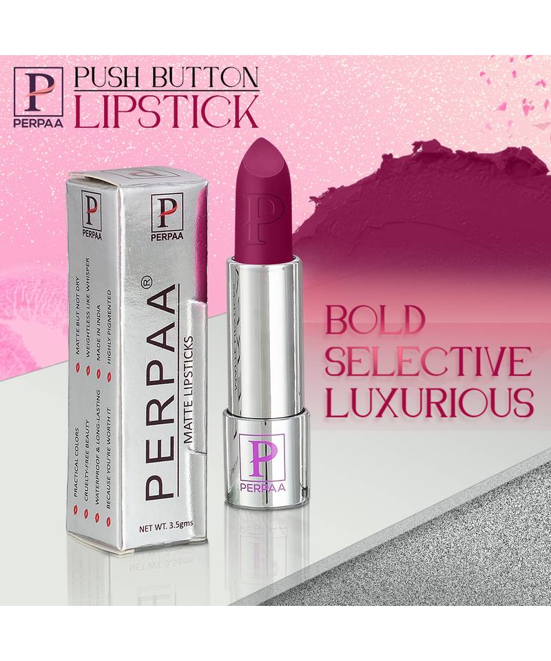 Lipstick  Long Lasting  Moisturizing Lip Color Enrich with Vitamin E   Non Drying  Creamy Lipstick (Magenta Matte)