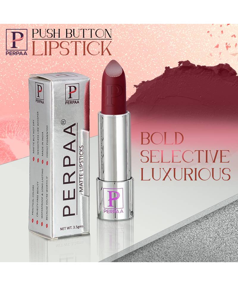 Lipstick  Long Lasting  Moisturizing Lip Color Enrich with Vitamin Creamy Matte Bullet Lipstick (Bridal Maroon)