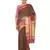 Brown Woven Cotton Silk Saree With Blouse