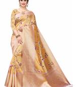 Multicolor Woven Cotton Silk Saree With Blouse