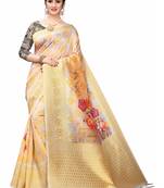 Multicolor Woven Cotton Silk Saree With Blouse
