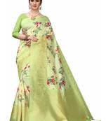 Multicolor Woven Cotton Silk Saree With Blouse