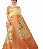 Multicolor Woven Cotton Silk Saree With Blouse
