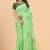 Light green embroidered faux silk saree with blouse