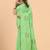 Light green embroidered faux silk saree with blouse