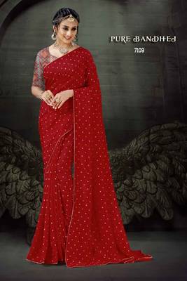 Fabulous Silk Pure Bhandej Saree 1