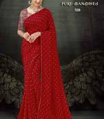 Fabulous Silk Pure Bhandej Saree