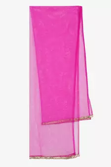 Peach & Magenta Festive Dhoti Kurta For Girls