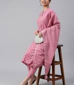 Mauve printed cotton salwar