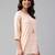 Peach printed cotton tunics