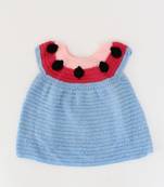 Woonie Handmade Sleeveless Frock-Blue