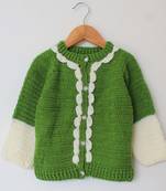 Woonie Handmade Full Sleeves Sweater - Green