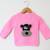 Woonie Full Sleeves Animal Pattern Handmade Sweater - Pink