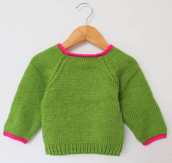 Woonie Full Sleeves Handmade Dog Sweater - Green 2