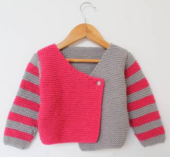 Woonie Full Sleeves Striped Sweater - Grey 1