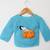 Woonie Full Sleeves Mouse Knit Detailing Sweater - Light Blue