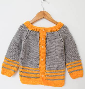 Woonie Full Sleeves Solid Colour Sweater - Grey 1