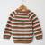 Woonie Full Sleeves Striped Cardigan - Brown & Pink
