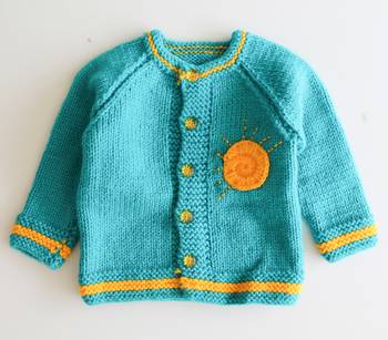 Woonie Full Sleeves Handmade Knitted Sweater-Blue 1