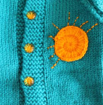 Woonie Full Sleeves Handmade Knitted Sweater-Blue 2