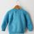 Woonie Full Sleeves Handmade Airoplane Design Sweater - Blue