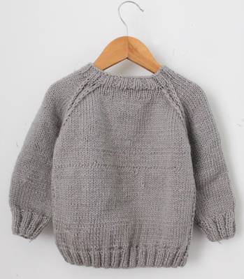 Woonie Full Sleeves Handmade Raglan Shoulder Sweater -Grey 2