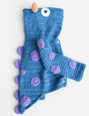Woonie Full Sleeves Handmade Delicate Horn Designed Sweater - Blue 1