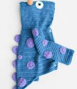 Woonie Full Sleeves Handmade Delicate Horn Designed Sweater - Blue