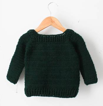 Woonie Full Sleeves Floral Patch Sweater - Black 2