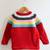 Woonie Handmade Full Sleeves Colourful Striped Sweater For Kids-Red