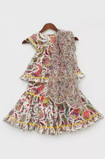 Floral Print Kurti Sharara