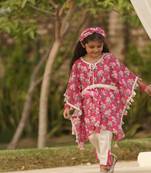 Pink Floral Print Kaftan and Pant