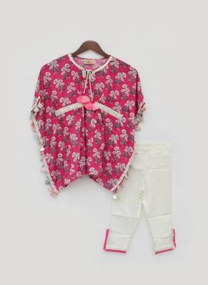 Pink Floral Print Kaftan and Pant 2