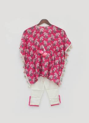 Pink Floral Print Kaftan and Pant 4