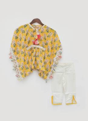 Yellow Printed Kaftan 2