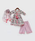 Rise Print Kurti and Plazo Pant