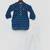 Blue Printed Kurta and white Salwar