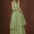 Pista Green Pleated Georgette Readymade Gown Anarkali Salwar Kameez