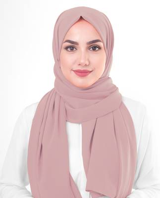 Purple plain georgette hijab 2
