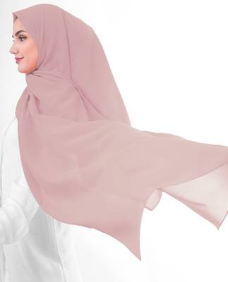 Purple plain georgette hijab 3