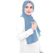 Blue plain georgette hijab