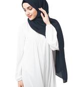 Blue plain georgette hijab