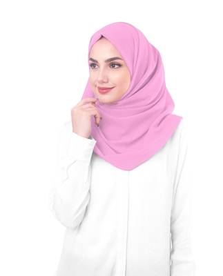 Purple plain georgette hijab 1