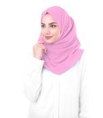 Purple plain georgette hijab