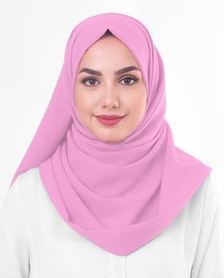 Purple plain georgette hijab 2