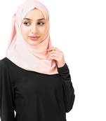 Pink plain georgette hijab
