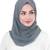 Grey plain georgette hijab