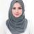 Grey plain georgette hijab