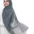 Grey plain georgette hijab
